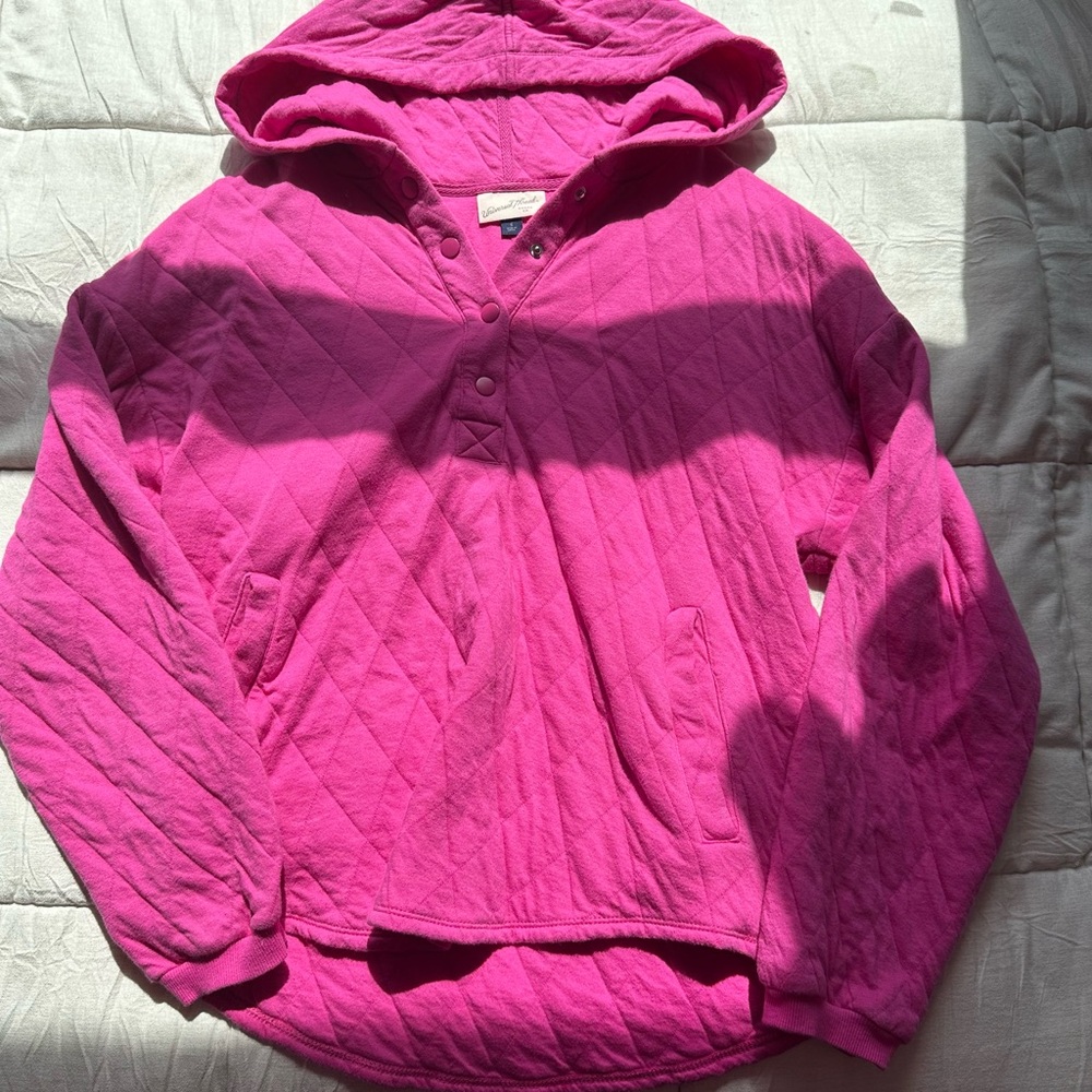 Universal Thread Fuchsia Quilted Hooded Pullover